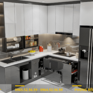 Phòng Bếp Gỗ Công Nghiệp Hiện Đại - PBHD002
