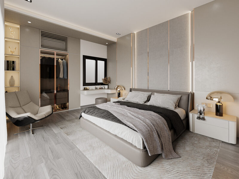 Mẫu phòng ngủ 3D cho người lớn hiện đại
