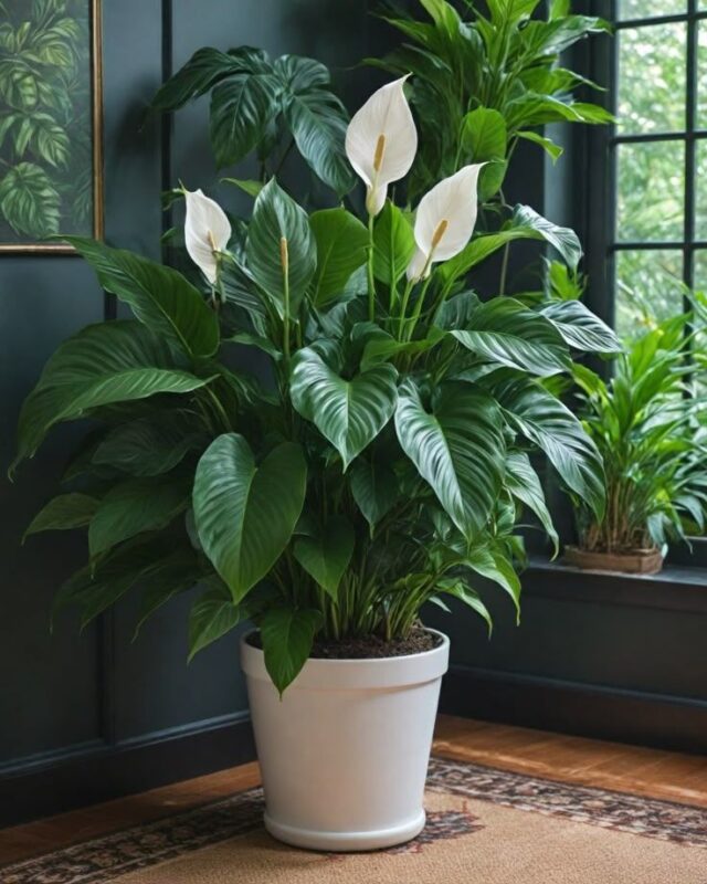 Cây lan ý đặt trong phòng bếp giúp thanh lọc không khí