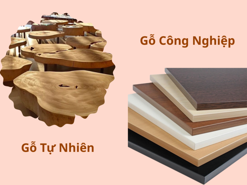 So sánh chi tiết giữa tủ bếp gỗ tự nhiên với tủ bếp công nghiệp