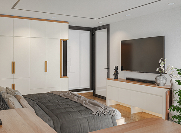 Không gian tối giản giúp phòng ngủ rộng và thoáng hơn