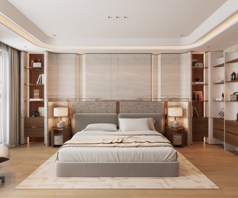 Phòng ngủ 20m² phong cách tối giản hiện đại