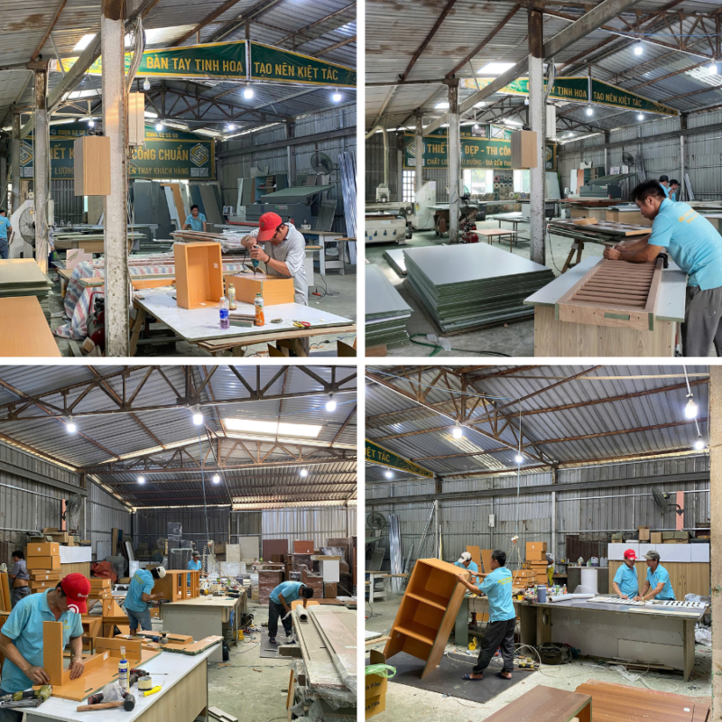 Quy trình vận hành thiết kế, sản xuất, thi công nội thất 