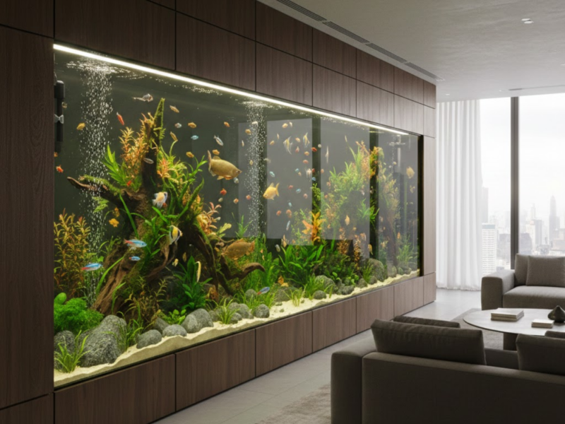 Vị trí đặt bể cá phòng khách nên và không nên