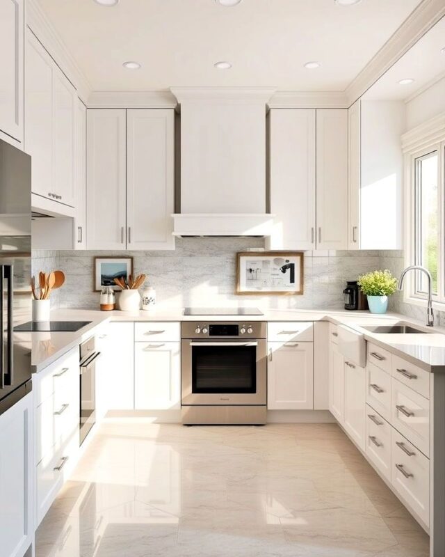 Hệ tủ bếp chữ U giúp tối ưu hóa công năng nấu nướng