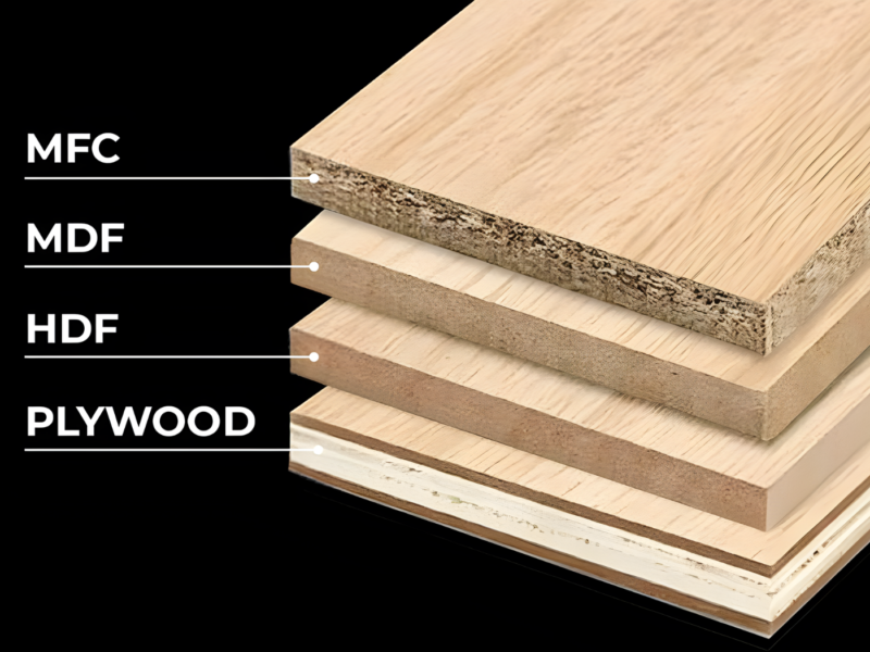 Cấu tạo gỗ công nghiệp làm tủ bếp