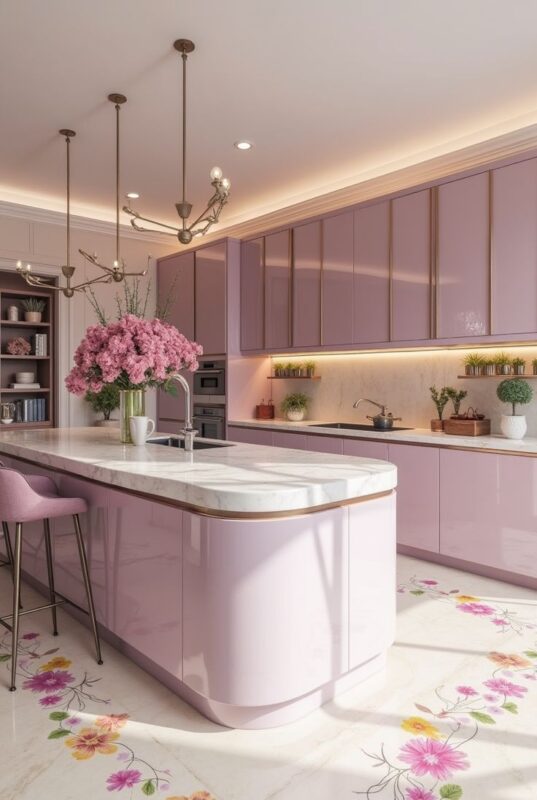 Gam màu xung khắc phong thủy phòng bếp