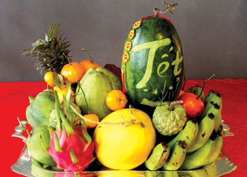 Mâm ngũ quả miền Bắc truyền thống ngày Tết