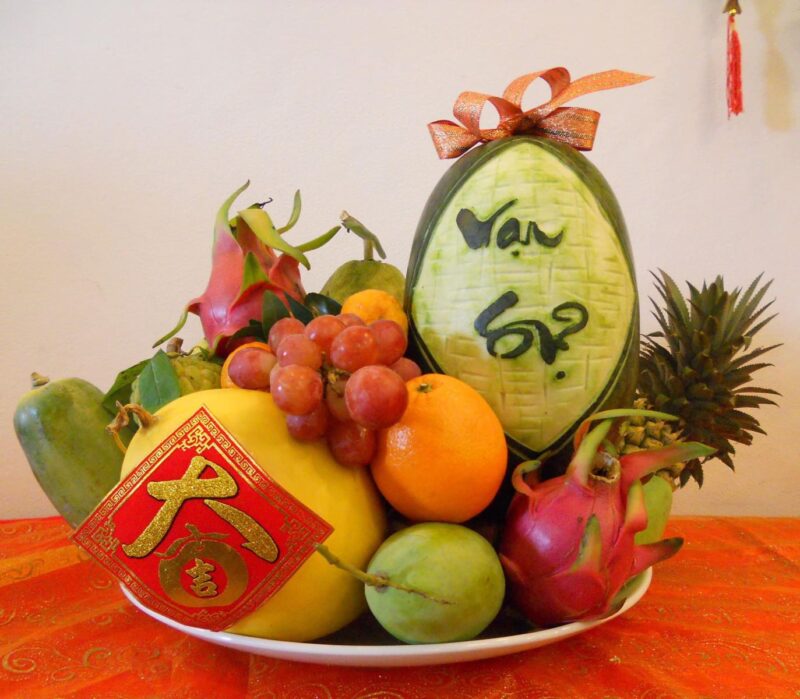 Hình ảnh mâm ngũ quả trong văn hóa Tết cổ truyền