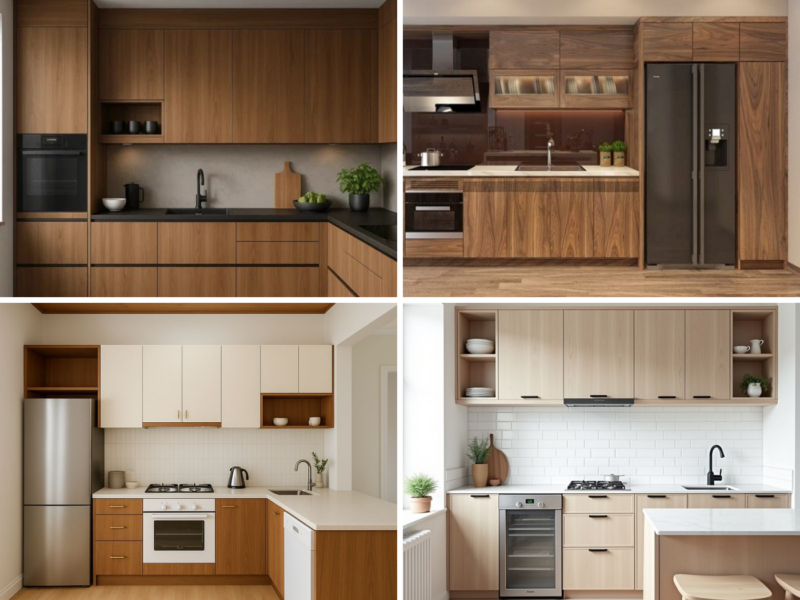 So sánh tủ bếp gỗ công nghiệp và tủ bếp gỗ tự nhiên