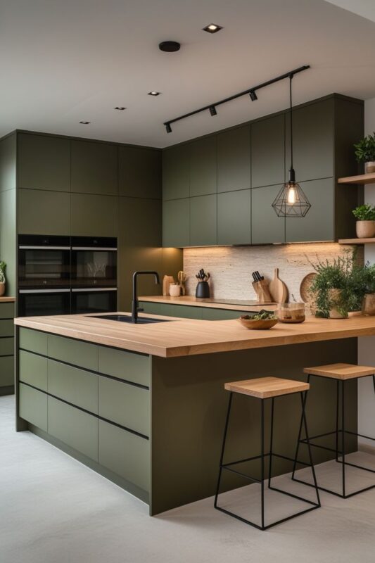 Phong thủy phòng bếp màu trắng tạo cảm giác nhẹ nhàng.