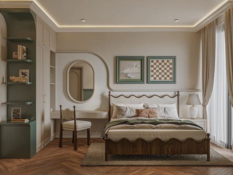 thiết kế phòng ngủ phong cách vintage