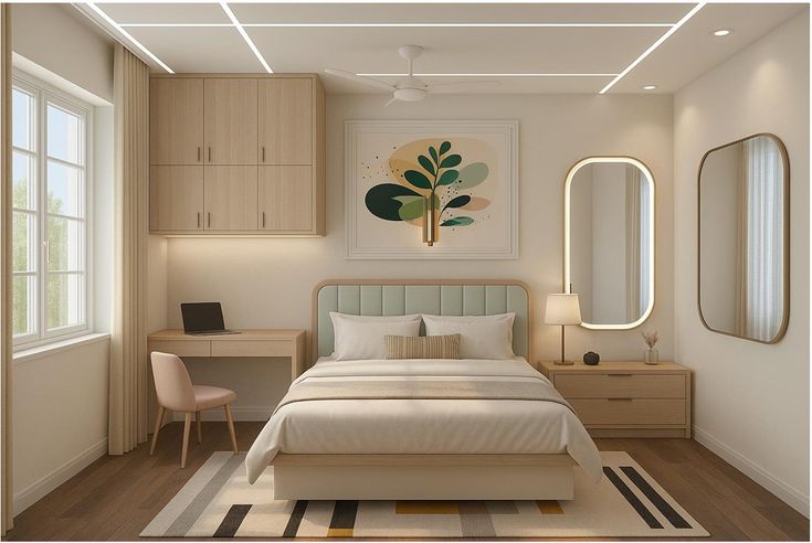 phòng ngủ gam màu trầm ấm