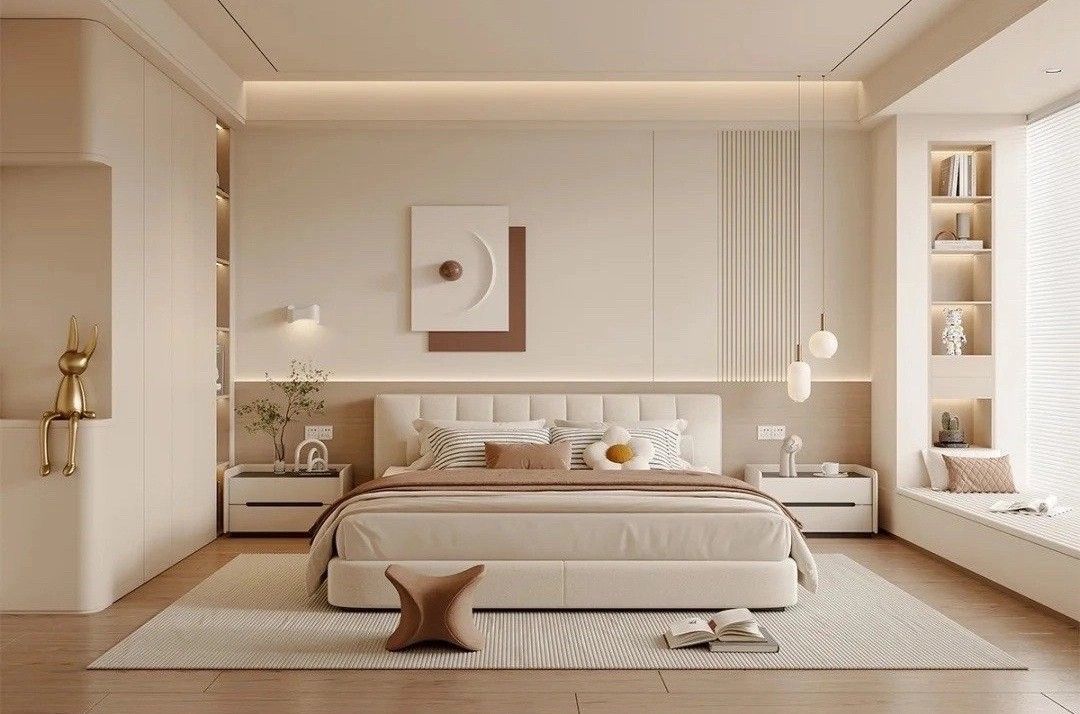 phòng ngủ 20m² phong cách retro vintage