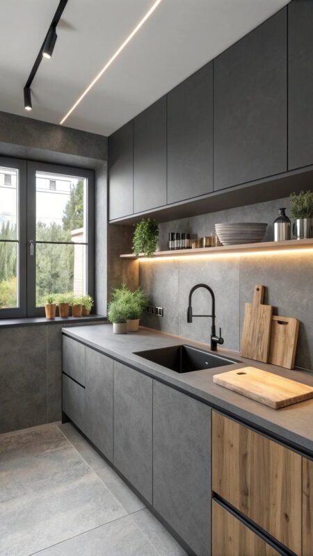 Mẫu phòng bếp mệnh Mộc đẹp năm 2026