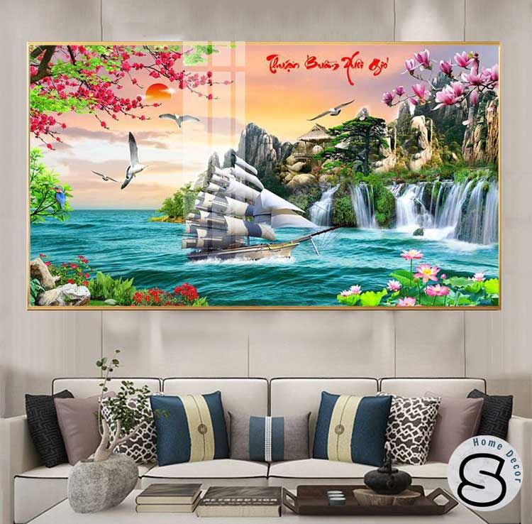 kích thước tranh phòng khách