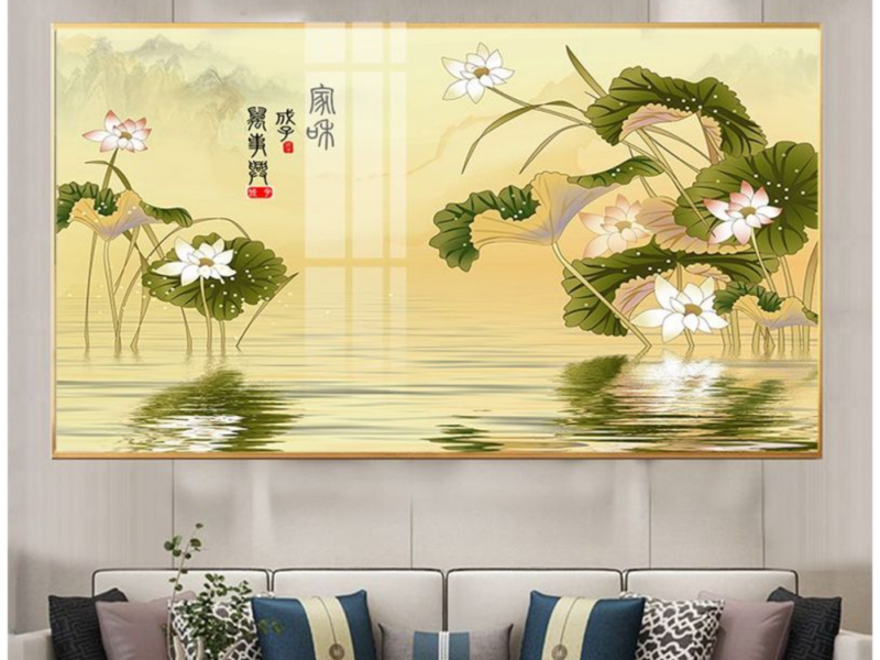 tranh tráng gương phòng khách