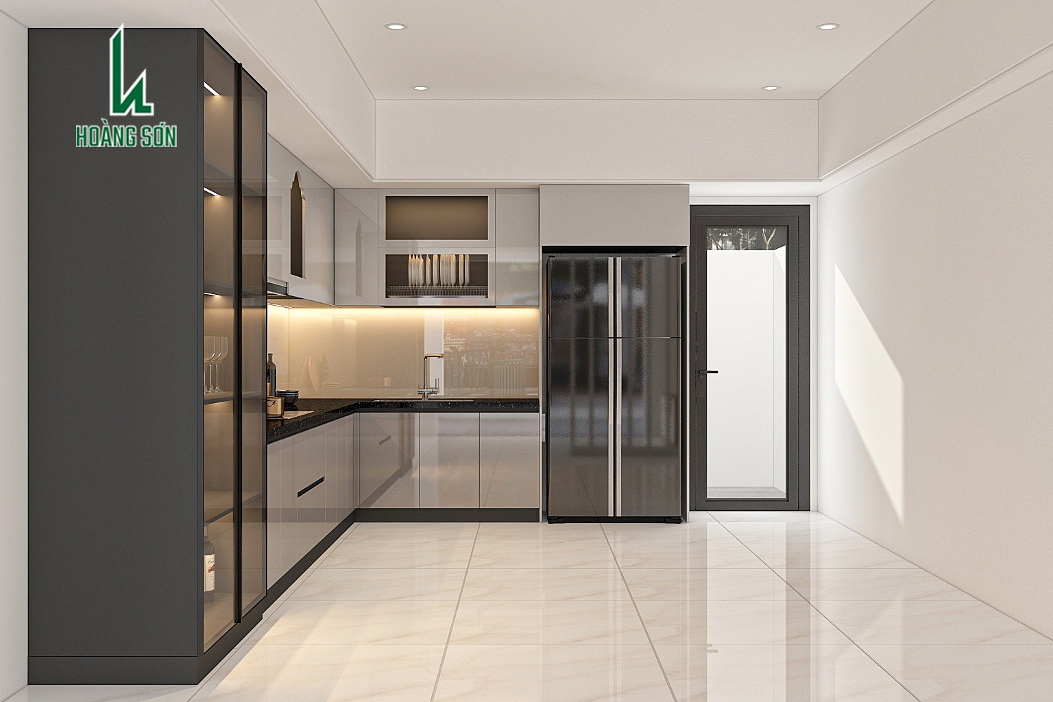 Tủ bếp TB0077 Nâng tầm đẳng cấp không gian sống với mẫu tủ bếp chữ L