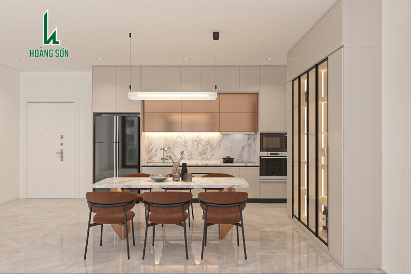 Mẫu tủ bếp chữ L