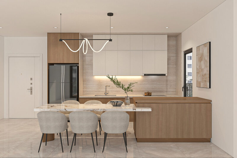 Tạo cảm giác bếp chuyên nghiệp và tiện nghi