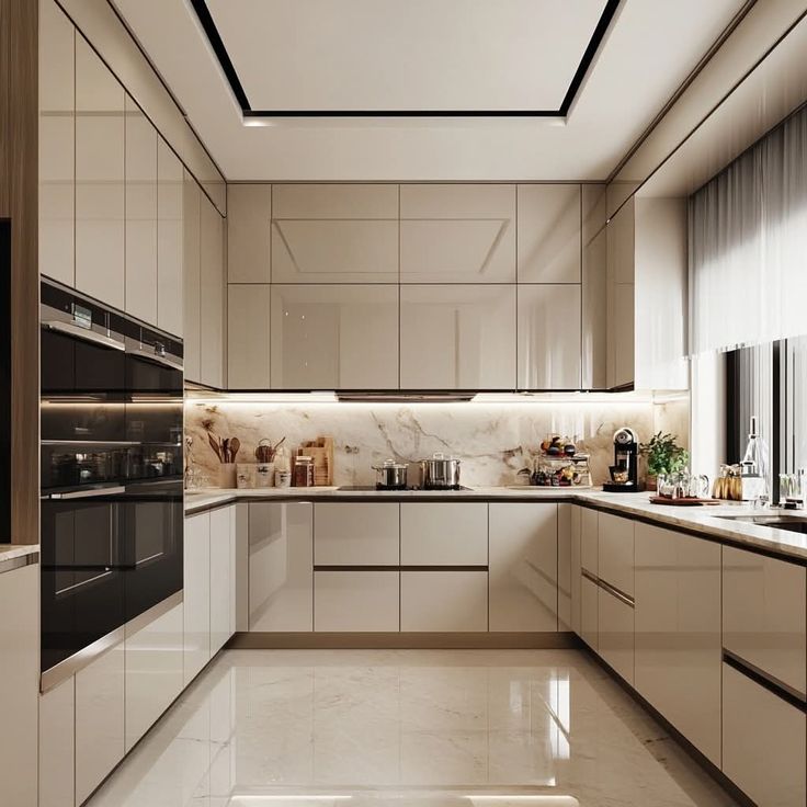 Tủ bếp chữ U phù hợp với không gian nào?