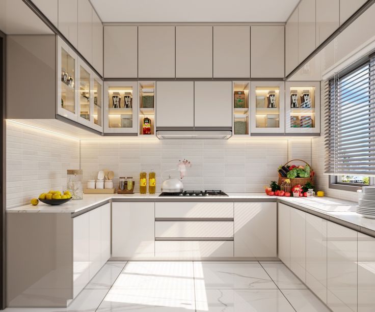 Tủ bếp chữ U phù hợp với không gian nào?