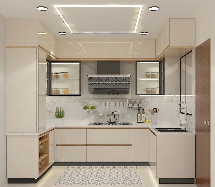 Tủ bếp chữ U phù hợp với không gian nào?