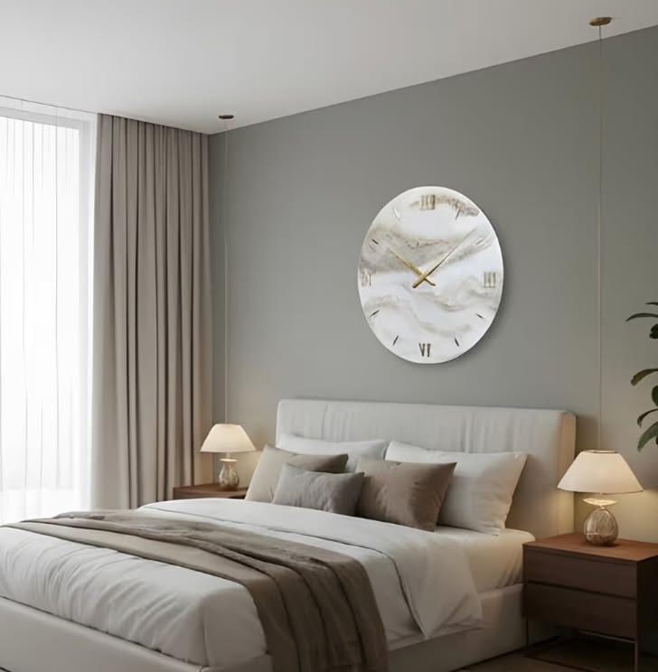 Top các vật dụng trang trí phòng ngủ không thể bỏ qua Đồng hồ treo tường