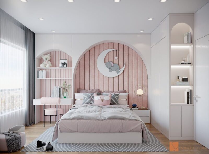 15 mẫu phòng ngủ màu hồng hot nhất hiện nay Phòng ngủ màu hồng