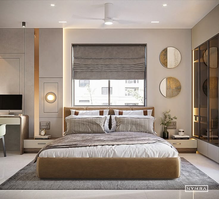 Cách bố trí phòng ngủ 12m2 hiện đại và đầy đủ công năng Phòng ngủ 12m2