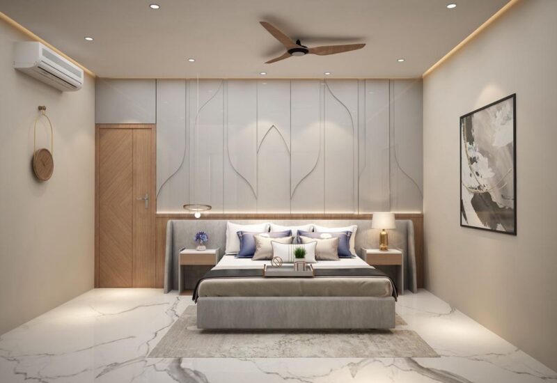 Cách bố trí phòng ngủ 25m2 hiện đại, ấn tượng và đầy đủ công năng Phòng ngủ 25m2