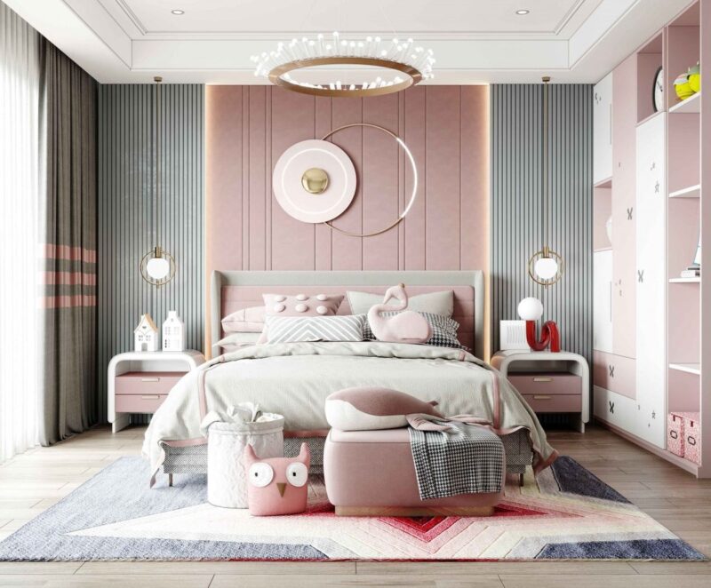 Cách thiết kế phòng ngủ cho bé gái hợp lý, đầy đủ công năng Phòng ngủ cho bé gái
