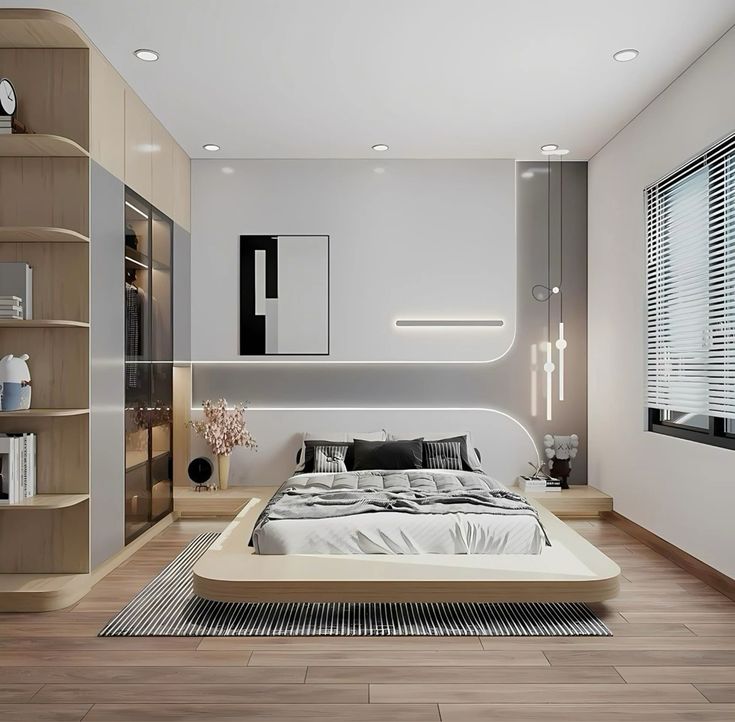 Cách trang trí phòng ngủ không giường đẹp, hiện đại Phòng ngủ không giường