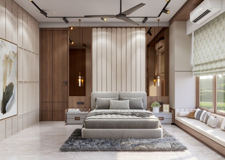 Cách bố trí phòng ngủ 25m2 hiện đại, ấn tượng và đầy đủ công năng Phòng ngủ 25m2