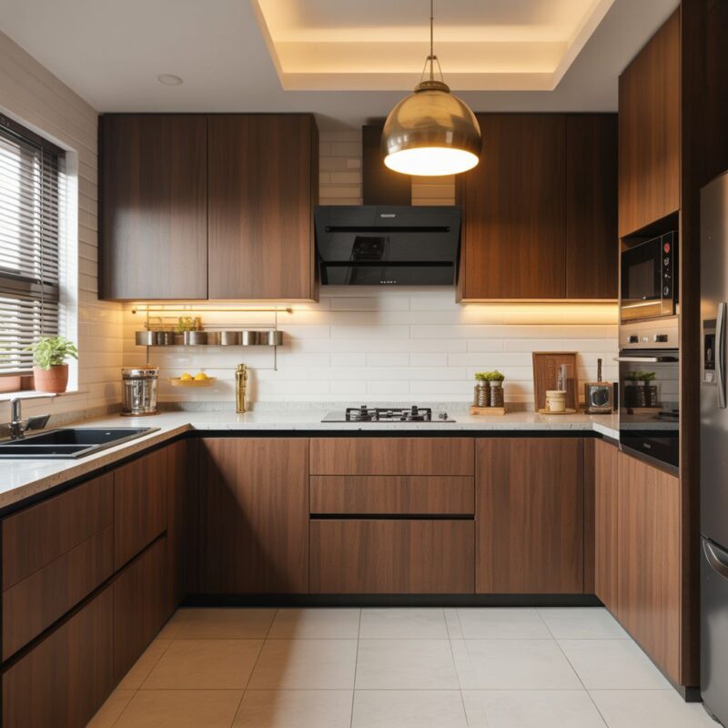 Cách bố trí tủ bếp chữ U tiết kiệm diện tích và đầy đủ công năng Tủ bếp chữ U