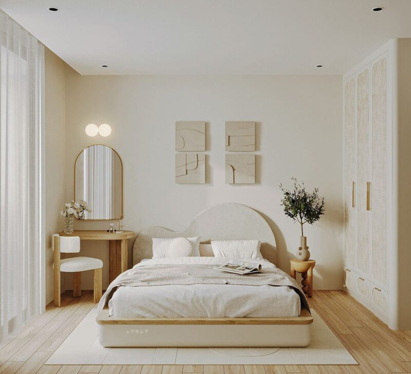 Cách trang trí phòng ngủ kiểu Hàn Quốc Phòng ngủ kiểu Hàn Quốc