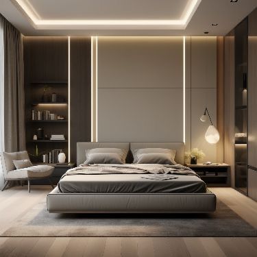 Cách bố trí phòng ngủ 25m2 hiện đại, ấn tượng và đầy đủ công năng Phòng ngủ 25m2