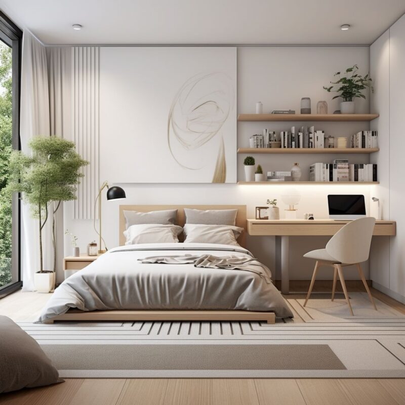 Cách trang trí kệ phòng ngủ đẹp, hiện đại Kệ phòng ngủ