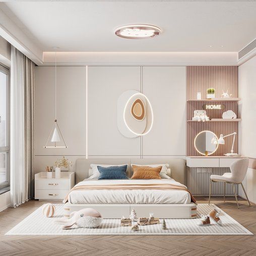 Tổng hợp các kiểu trang trí phòng ngủ dễ thương Phòng ngủ hiện đại