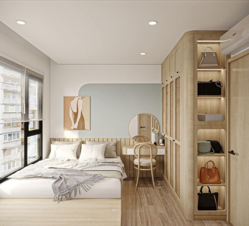 Cách bố trí phòng ngủ 6m2 hợp lý, công năng Phòng ngủ 6m2