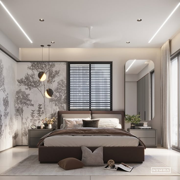 Cách bố trí phòng ngủ 12m2 hiện đại và đầy đủ công năng Phòng ngủ 12m2