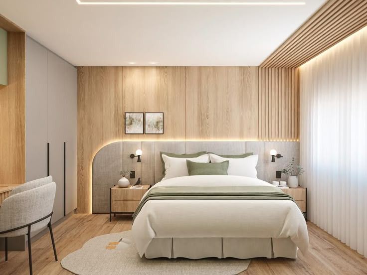 Cách bố trí phòng ngủ 25m2 hiện đại, ấn tượng và đầy đủ công năng Phòng ngủ 25m2