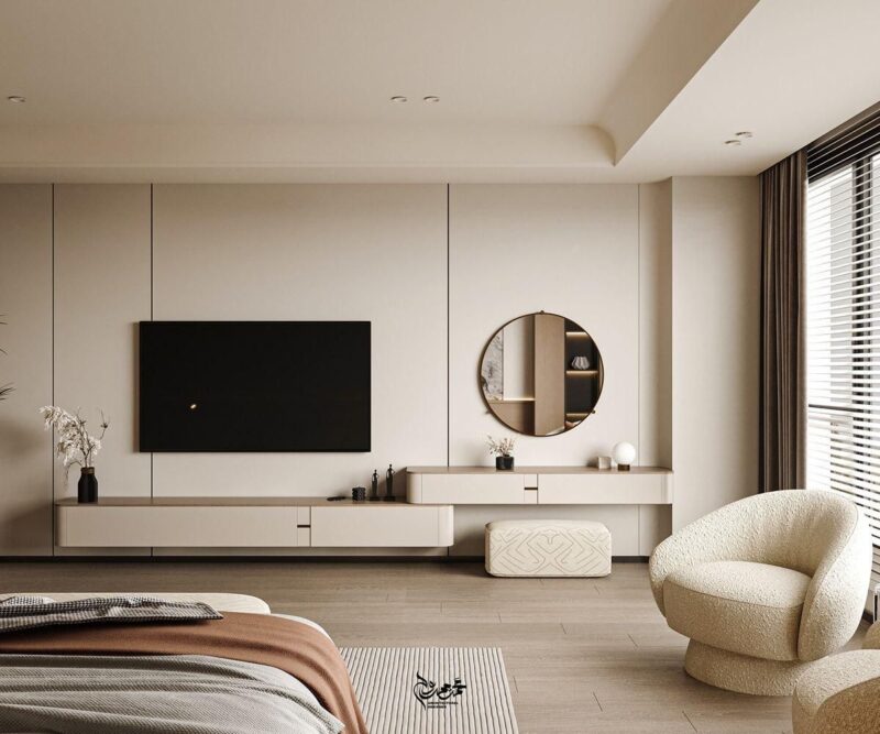 Có nên đặt tivi trong phòng ngủ không? Những lưu ý khi đặt tivi trong phòng ngủ Kệ tivi trong phòng ngủ