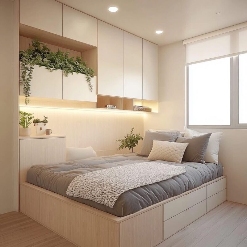 Cách bố trí phòng ngủ nhỏ, hiện đại và tối ưu công năng Bố trí phòng ngủ nhỏ
