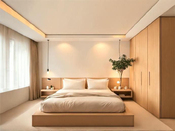 Cách trang trí phòng ngủ không giường đẹp, hiện đại Phòng ngủ không giường