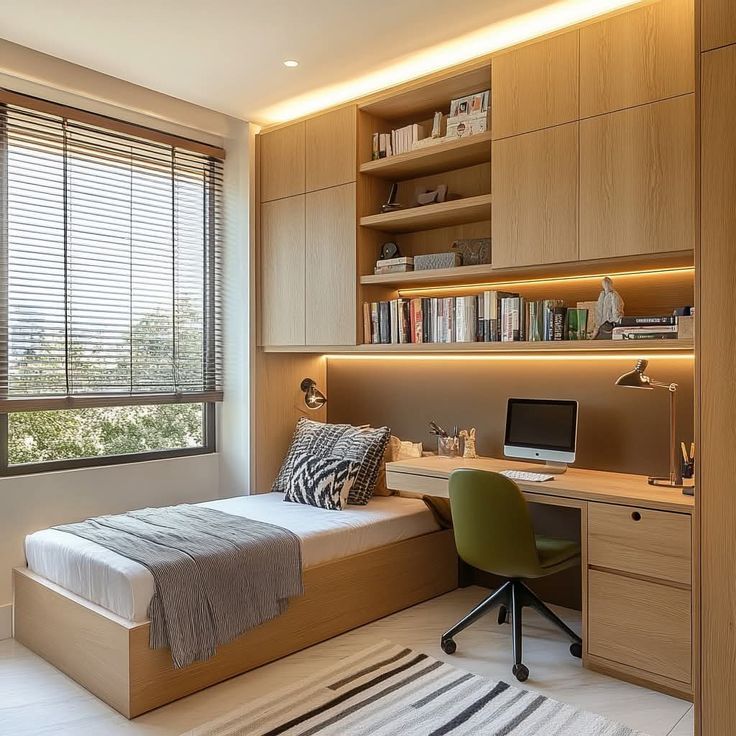 Cách bố trí phòng ngủ nhỏ 5m2 đầy đủ công năng Phòng ngủ 5m2