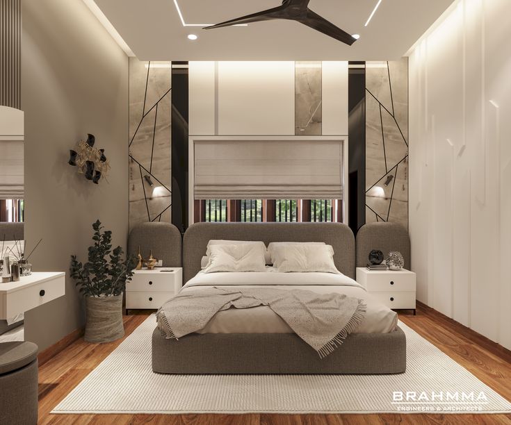 Cách bố trí phòng ngủ 12m2 hiện đại và đầy đủ công năng Phòng ngủ 12m2