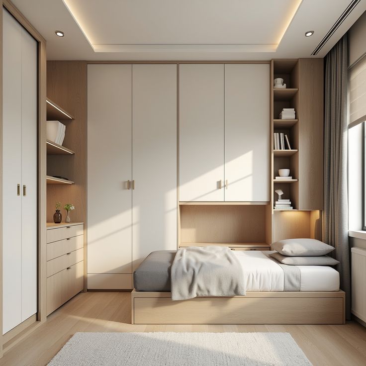 Cách bố trí phòng ngủ nhỏ, hiện đại và tối ưu công năng Bố trí phòng ngủ nhỏ