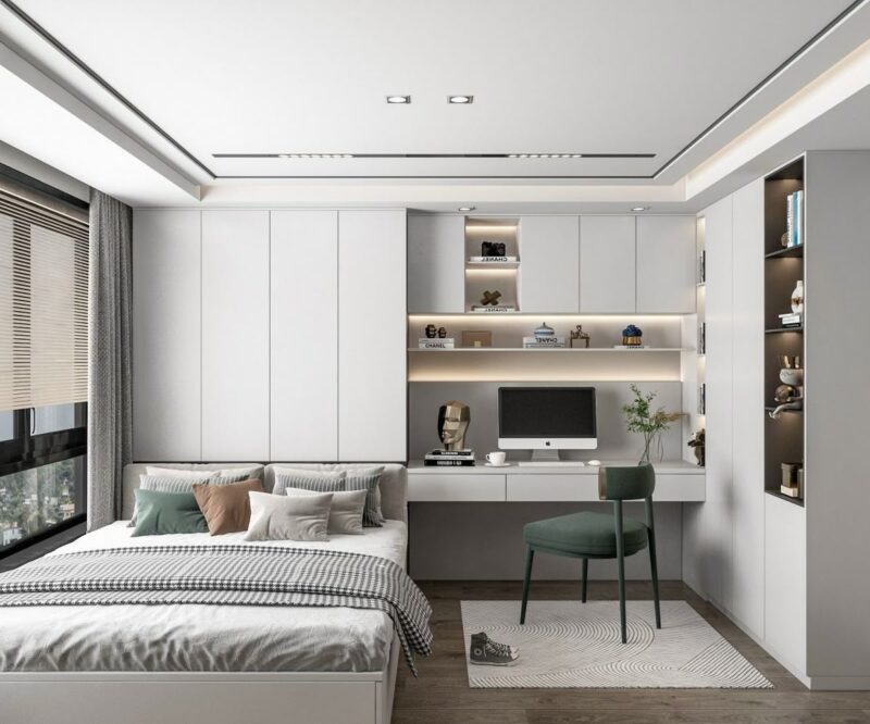 Cách bố trí phòng ngủ 6m2 hợp lý, công năng Phòng ngủ 6m2