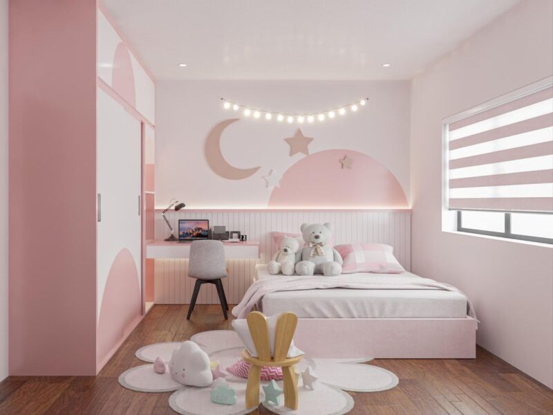 15 mẫu phòng ngủ màu hồng hot nhất hiện nay Phòng ngủ màu hồng